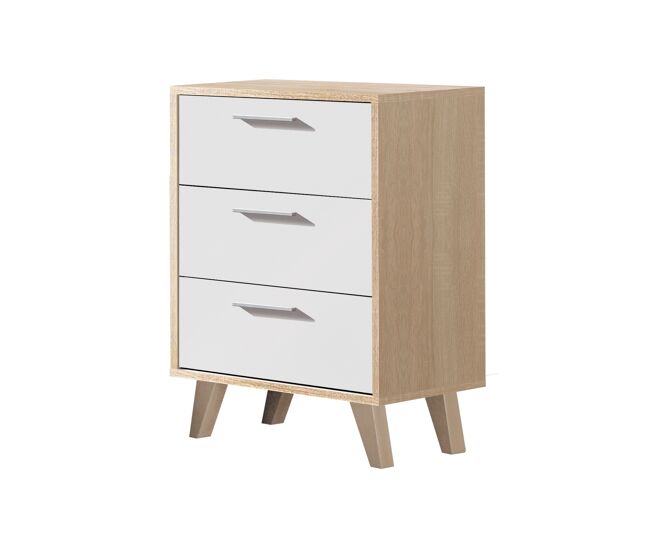 Mesita 3 Cajones - 63X43X35 Cambrian-Blanco