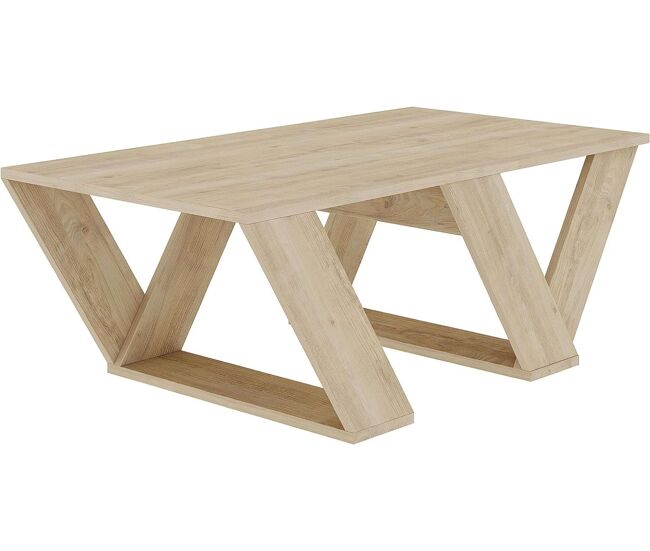 Mesa de centro fabricada en melamina de 110x40 cm con acabado color safir Venprodin
