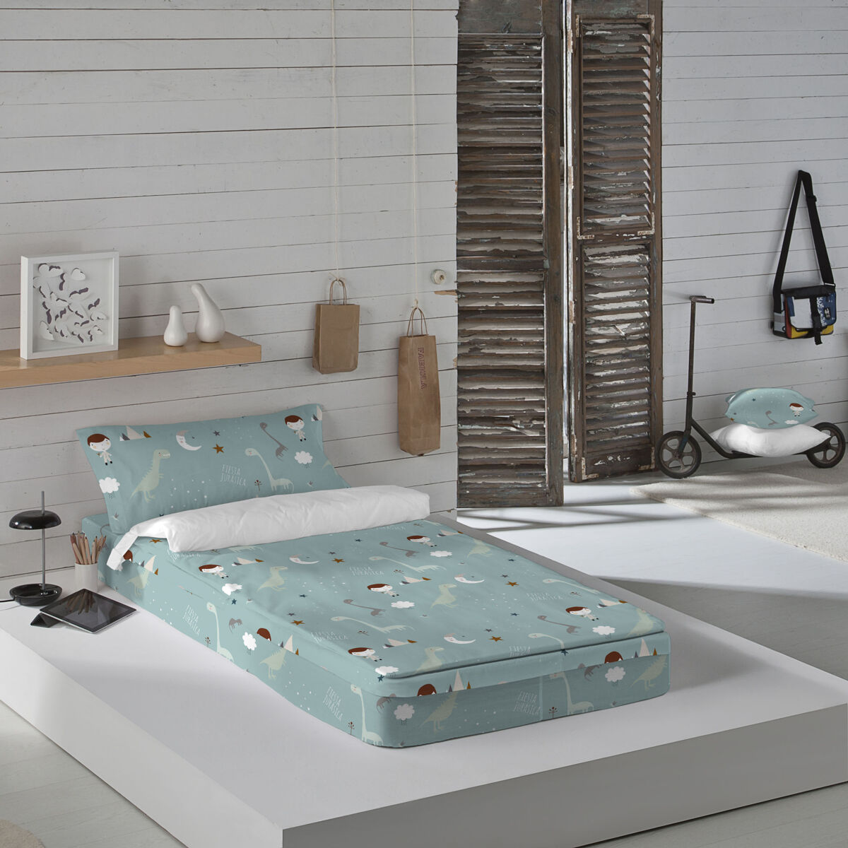 Saco nordico sin relleno jurasic green coor cama 90