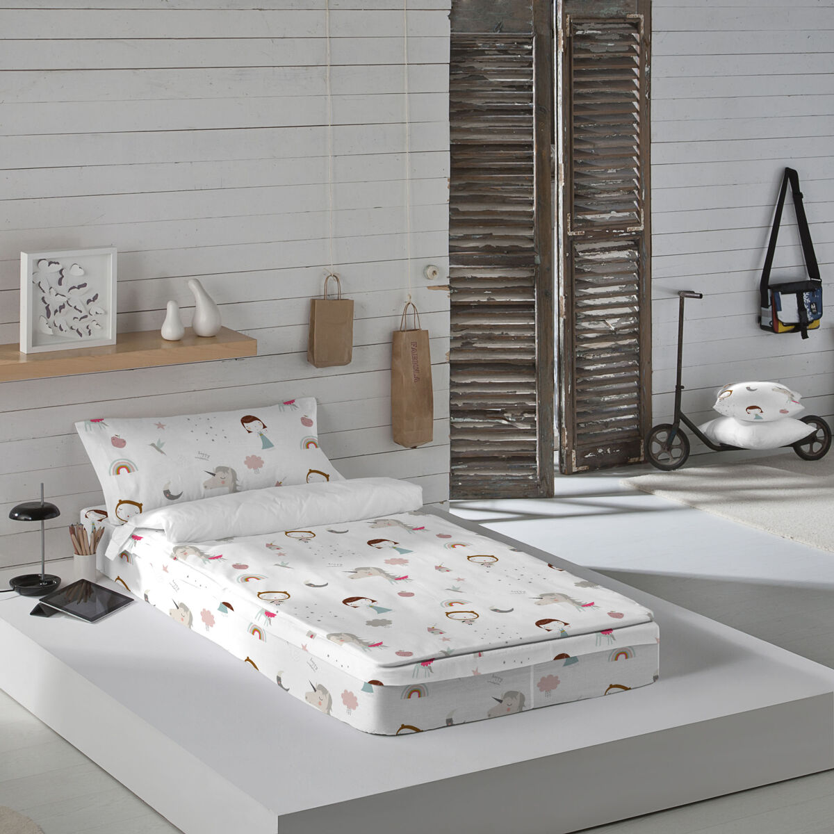 Saco nordico con relleno unicorn pink coor cama 90
