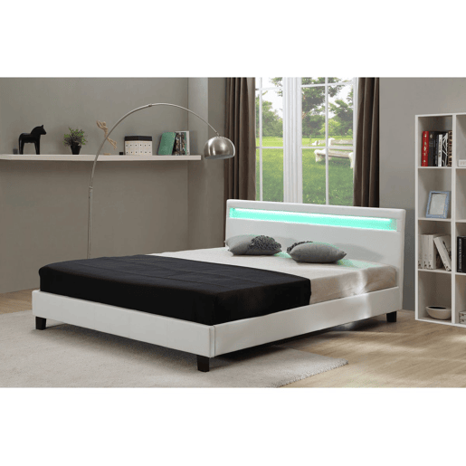 Cama LED Maria - 160 x 200 cm - Branco