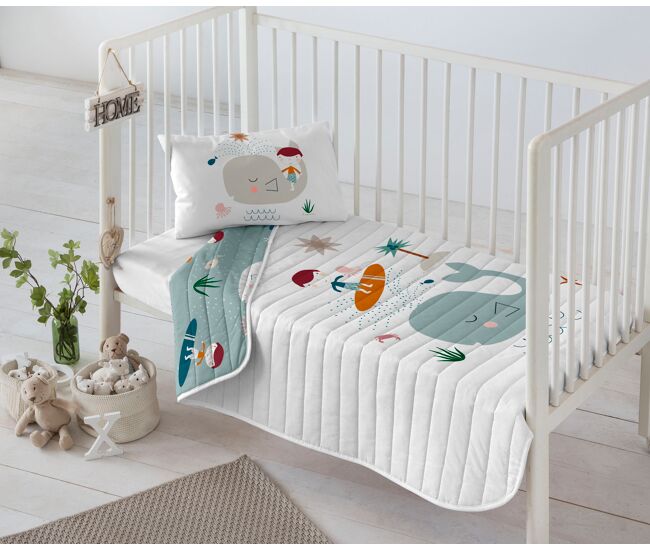 Colcha bouti reversible surf 110x130 cm