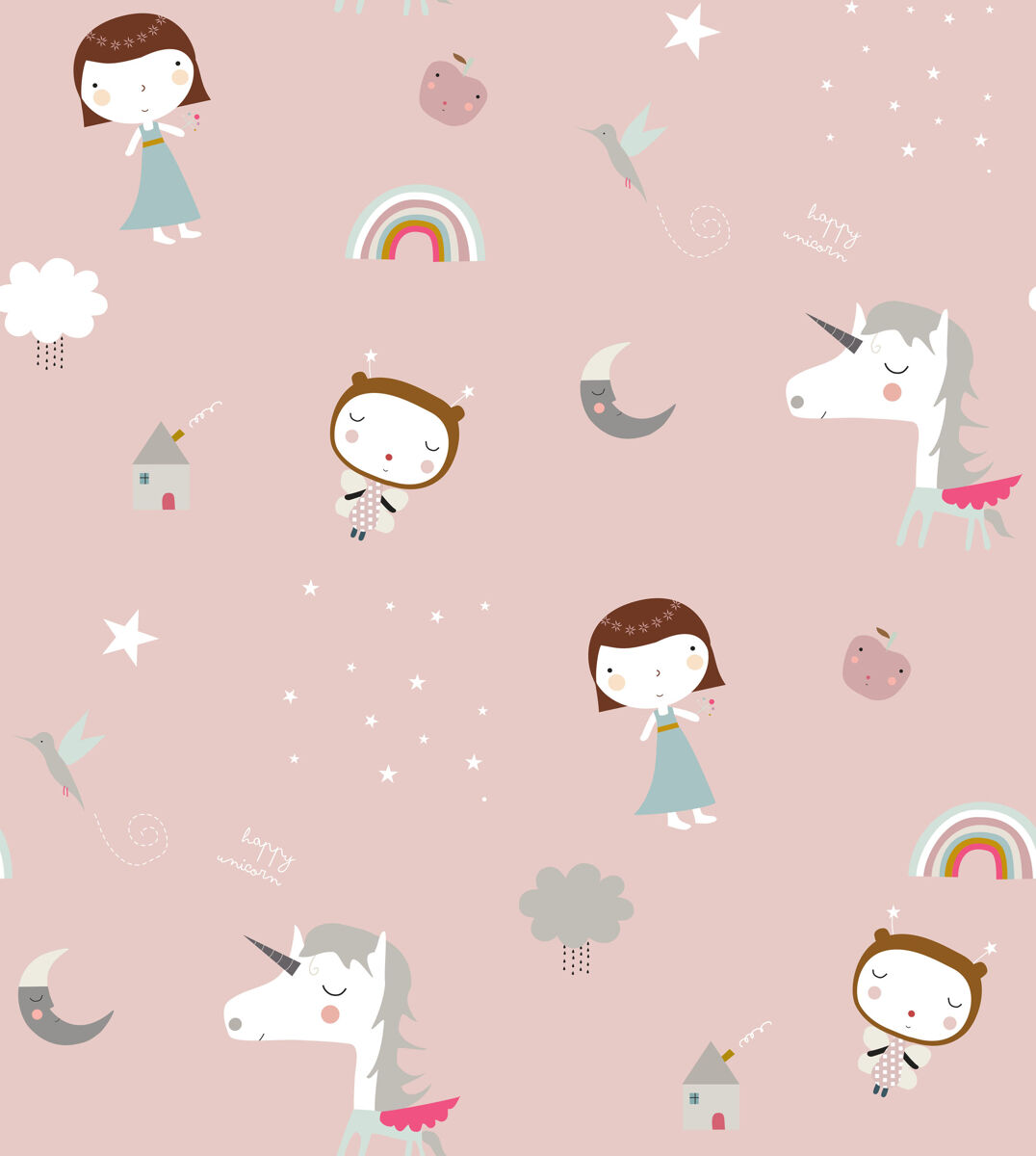 JUEGO DE SÁBANA CUNA/MAXICUNA UNICORN WHITE 
