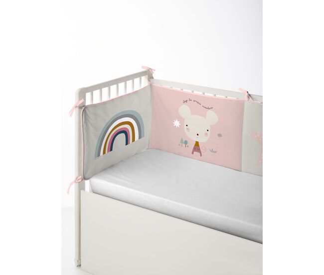 Protector de cuna/maxicuna susanita rosa