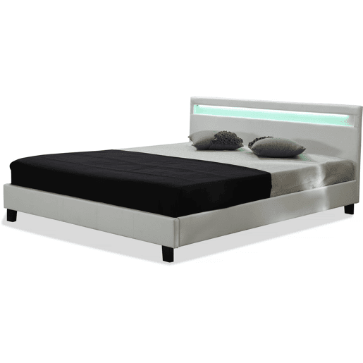 Cama LED Maria - 140 x 190 cm - Branco