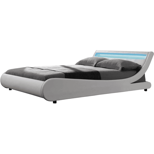 Cama LED atacha - 160 x 200 cm - Branca