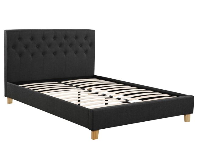 Cama "emmy" - 160 x 200 - gris