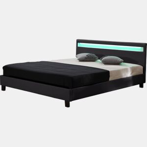 Cama LED Maria - 140 x 190 cm - Preta