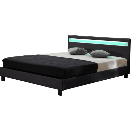 Cama LED Maria - 160 x 200 cm - Preta