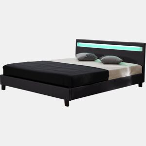Cama LED Maria - 160 x 200 cm - Preta