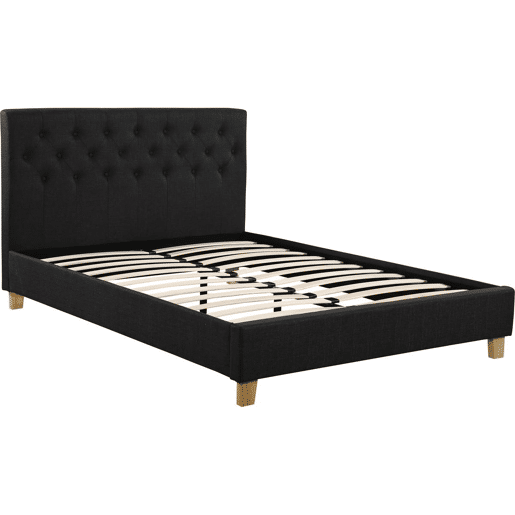 Cama de casal Emmy - 140 x 190 cm - Cinza