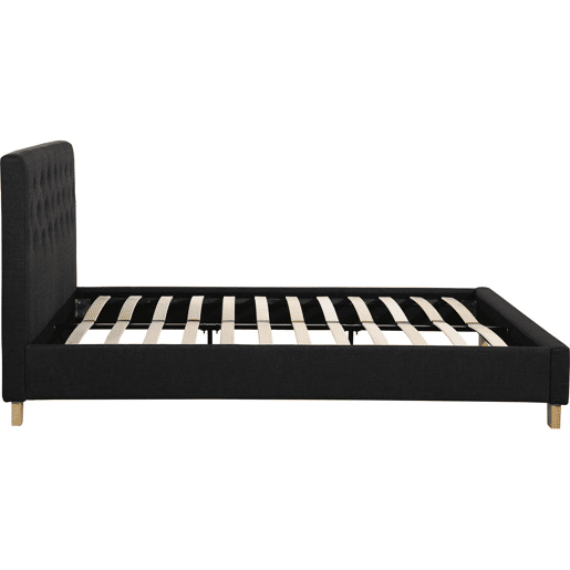 Cama de casal Emmy - 140 x 190 cm - Cinza