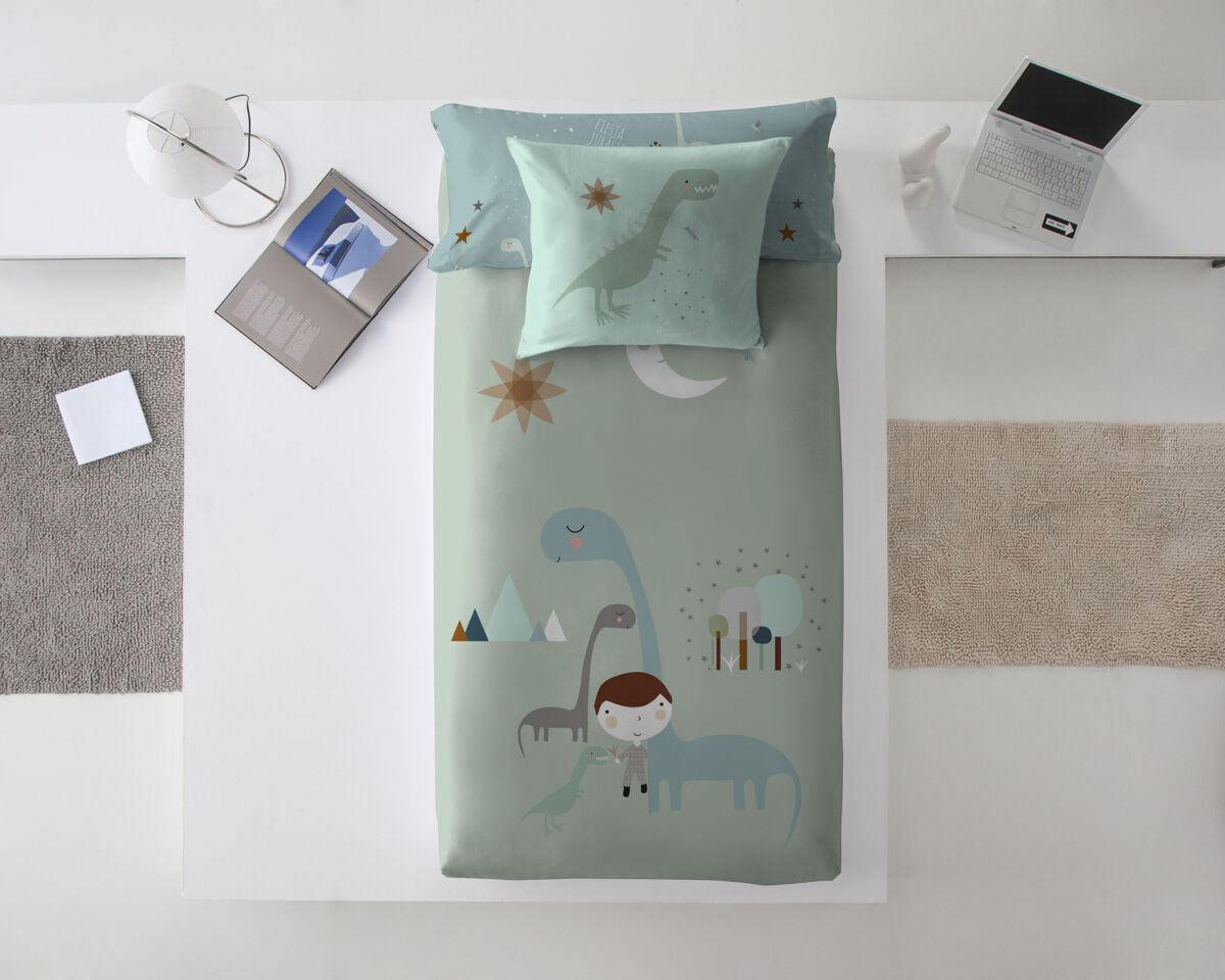 Funda nórdica reversible jurasic green cama 90