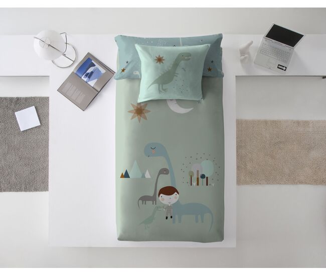 Funda nórdica reversible jurasic green cama 90