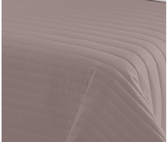 Colcha bouti bicolor topo/blanco cama 90
