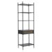Estantería de 1 cajón con estructura de metal Estantería de 1 cajón con estructura de metal Negro
