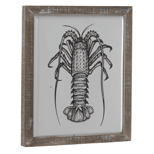 Quadro em estilo vintage com impressão de lagostim