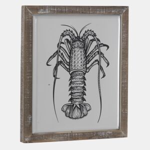 Quadro em estilo vintage com impressão de lagostim