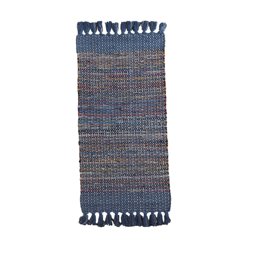 Tapete de algodão azul 60X120 cm Tapete de algodão azul 60X120 cm