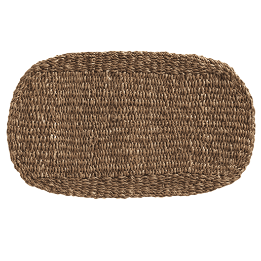 Tapete oval de algas naturais, 75X45 cm