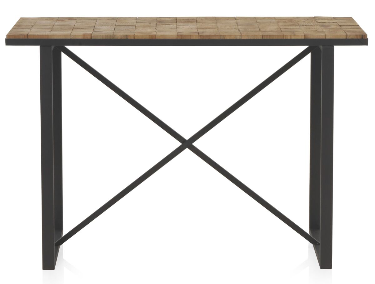Consola de bloques de madera