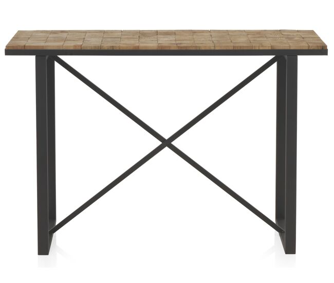 Consola de bloques de madera