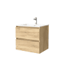 Móvel Bequia 60 cm Carvalho | Lavatório em porcelana | Salgar