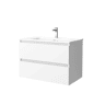 Móveis de banheiro Bequia 80 cm Branco Mate | Pia de porcelana | Salgar