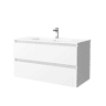 Móveis de banheiro Bequia 100 cm Branco Mate | Pia de porcelana | Salgar