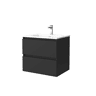 Móvel de banheiro Bequia 60 cm Preto Mate | Lavatório em porcelana | Salgar