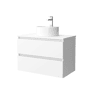 Móvel de banheiro Bequia 80 cm Branco Mate |com pia e tampa | Salgar