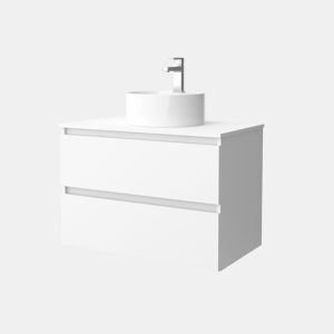 Móvel de banheiro Bequia 80 cm Branco Mate |com pia e tampa | Salgar