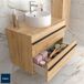 Mueble de baño BORN con perfil de tirador | Lavabo sobre encimera 60 Mueble de baño BORN con perfil de tirador | Lavabo sobre encimera 60 Roble