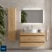Mueble de baño BORN con perfil de tirador | Lavabo sobre encimera 100 Mueble de baño BORN con perfil de tirador | Lavabo sobre encimera 100 Roble