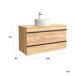 Mueble de baño BORN con perfil de tirador | Lavabo sobre encimera 100 Mueble de baño BORN con perfil de tirador | Lavabo sobre encimera 100 Roble