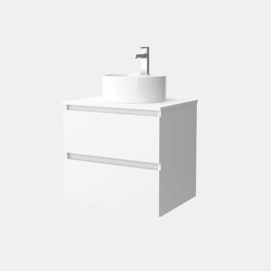Móvel de banheiro Bequia 70 cm Branco Mate |com pia e tampa | Salgar