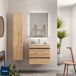 Mueble de baño BORN con perfil de tirador - Lavabo de porcelana 60 Mueble de baño BORN con perfil de tirador - Lavabo de porcelana 60 Roble