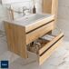 Mueble de baño BORN con perfil de tirador - Lavabo de porcelana 60 Mueble de baño BORN con perfil de tirador - Lavabo de porcelana 60 Roble