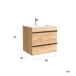 Mueble de baño BORN con perfil de tirador - Lavabo de porcelana 60 Mueble de baño BORN con perfil de tirador - Lavabo de porcelana 60 Roble