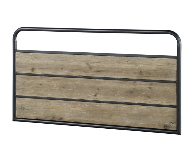 Cabecero de madera de abeto y hierro 110x60 cm