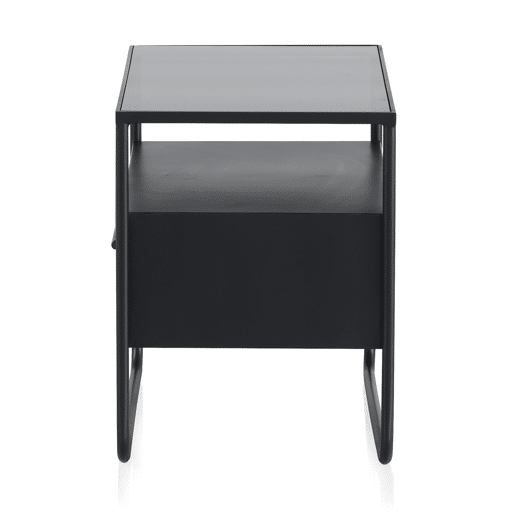 Mesa De Noite 1 Gaveta Madeira De Abeto E Ferro