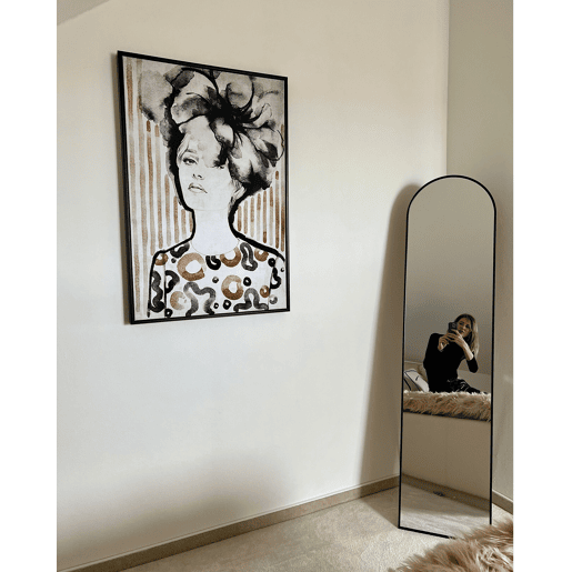 Espelho de pé BAGNOLET 150 cm Metal Preto