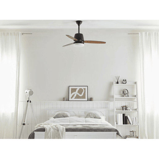 Ventilador de teto com luz MLAVA Com comando remoto Castanho Ventilador de teto com luz MLAVA Com comando remoto Castanho
