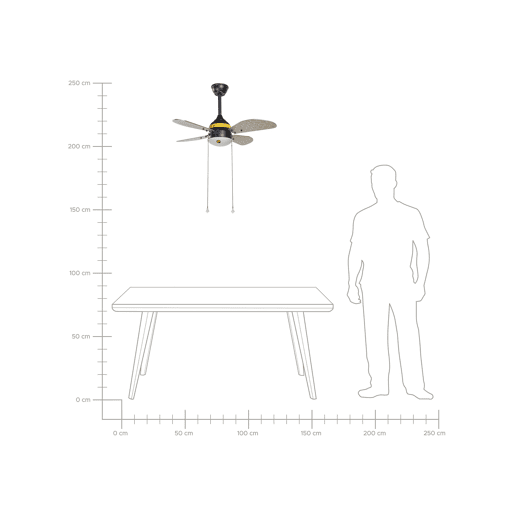 Beliani Candeeiro de teto com ventoinha DOLORES Beliani Candeeiro de teto com ventoinha DOLORES