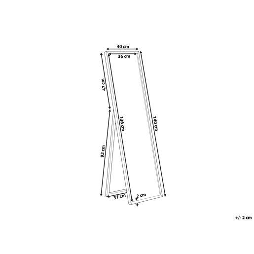 Espelho de pé TORCY 140 cm Branco Espelho de pé TORCY 140 cm Branco