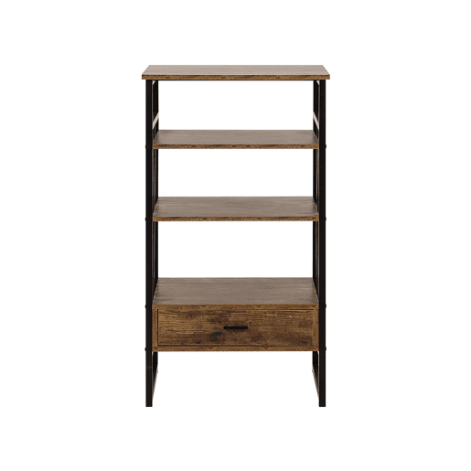 Estante com 3 prateleiras KEENE 101 cm Castanho escuro