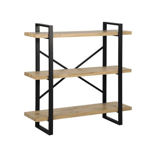 Estante com 3 prateleiras TIMBER 111 cm Castanho claro