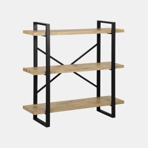 Estante com 3 prateleiras TIMBER 111 cm Castanho claro