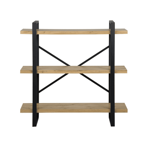 Estante com 3 prateleiras TIMBER 111 cm Castanho claro