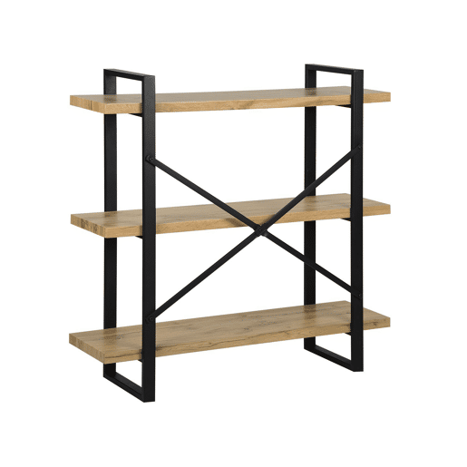 Estante com 3 prateleiras TIMBER 111 cm Castanho claro